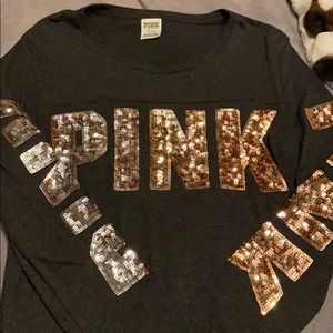 women’s PINK crew neck long sleeve